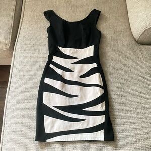 Vintage 90s John Murrough Suede zebra print dress